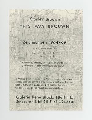 Exhibition card: Stanley Brouwn: This Way Brouwn (2-7 November 1970)