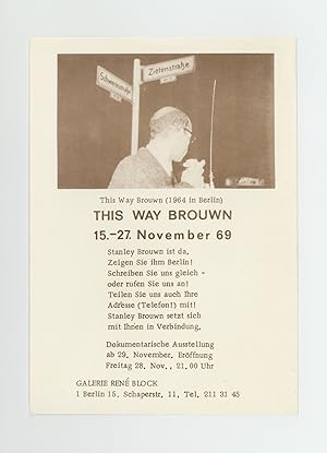Exhibition card: This Way Brouwn (15-27 November 1969)