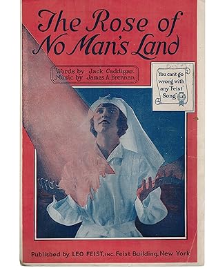 The Rose of No Man's Land - Vintage Sheet Music - World War I Nursing Cover - La Rose Sous les Bo...
