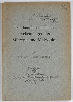 Die hauptsächlichsten Erscheinungen der Mikropie und Makropie.