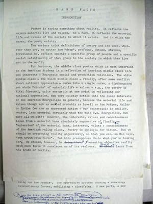 TYPED MANUSCRIPT for the Introduction to HARD FACTS