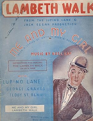The Lambeth Walk - Vintage Sheet Music from Me and My Girl - Lupino Lane Cover