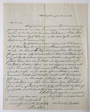 [John C. Fremont] [Joseph Bonaparte] ALS from Clement C. Biddle to Thomas Aspinwall, Consul Gener...