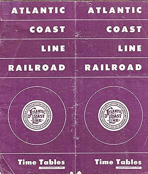 Atantlic Coast Line Railroad Florida Time Table December 1947