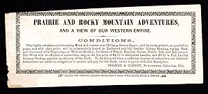 Prairie and Rocky Mountain Adventures, and a View of Our Western Empire