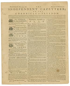 Rare First Printing of the U.S. Constitution