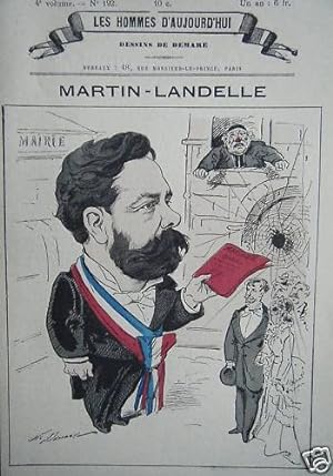 GRAVURE DE GILL POCHOIR 19è MARTIN-LANDELLE MAIRE 18è A