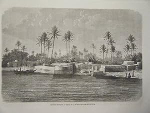 GRAVURE SUR BOIS 1867 ENVIRONS DE BAGDAD IRAK