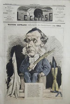 JOURNAL ECLIPSE PAR GILL VICTOR LEFRANC MINISTRE INTERIEUR 29 SEPTEMBRE 1872