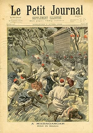 "LE PETIT JOURNAL N°385 du 3/4/1898" A MADAGASCAR : Défaite des Sakalaves / LE NOUVEAU DRAPEAU DE...