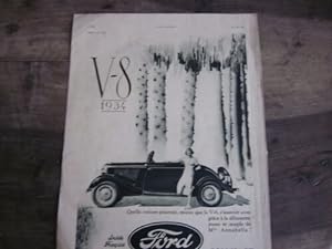 COMPOSITION 20 ème PUBLICITE AUTOMOBILE FORD V8 1934