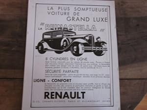 COMPOSITION 20ème AUTOMOBILE PUBLICITE REINASTELLA RENAULT