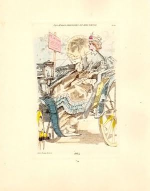 POINTE SECHE EN COULEUR DE BOUTET DEBUT 20è MODES FEMININES 1864