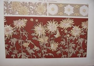 PLANCHE TIREE DU JOURNAL DE LA DECORATION VERS 1900 FRISES DE CHRYSANTHEMES