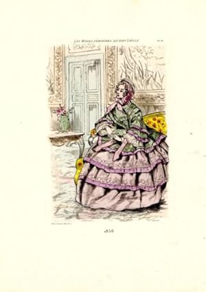 POINTE SECHE EN COULEUR DE BOUTET DEBUT 20ème MODES FEMININES 1856