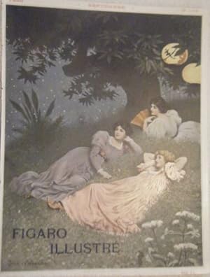 PLANCHE COULEUR TABLEAU WAGREZ FIGARO ILLUSTRE 1898 TROIS FEMMES DANS L' HERBE
