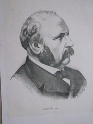 GRAVURE VERS 1880 PORTRAIT DE LEDRU ROLLIN AVOCAT HOMME POLITIQUE