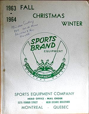 SPORTS EQUIPMENT COMPANY, FALL CHRISTMAS WINTER CATALOGUE - 1963 - 1964