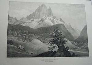 LITHOGRAPHIE ORIGINALE DE JACOTTET 1835 PIC DU MIDI DE PAU OSSAU RARE