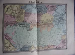 CARTE TOPOGRAPHIQUE DESSINEE ET GRAVEE PAR EHRARD VERS 1860 CHANTILLY