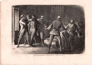 GRAVURE SUR BOIS 1862 PRISON ST JOSEPH MISSOURI DELIVRANCE DOCTEUR DOY ETATS UNI