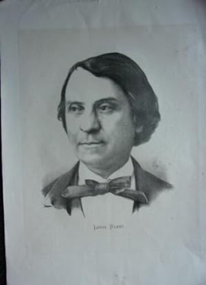 LITHOGRAPHIE DU PANTHEON REPUBLICAIN 1874 LOUIS BLANC ECRIVAIN HOMME POLITIQUE