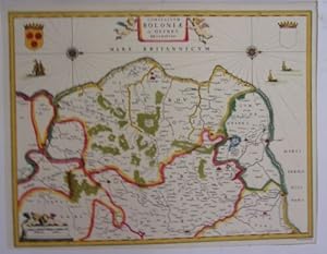 TIRAGE 20è d' APRES CARTE BLAEU DU 17ème siècle BOLONIAE GUINES BOULOGNE CALAIS