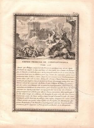 GRAVURE 18ème D' EPOQUE EMPIRE FRANCAIS DE CONSTANTINOPLE ANNEE 1205