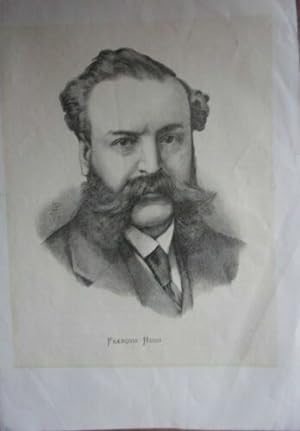 LITHOGRAPHIE DU PANTHEON REPUBLICAIN 1874 FRANCOIS HUGO 4ème ENFANT VICTOR HUGO