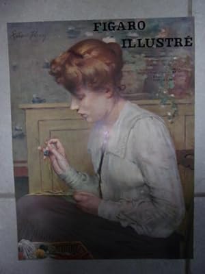 TYPOGRAVURE 1904 FIGARO ILLUSTRE DESSIN DE T. ROBERT-FLEURY OUVRIERE COUTURIERE