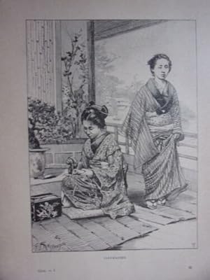 GRAVURE SUR BOIS VERS 1890 JAPONAISES