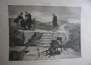 GRAVURE SUR BOIS 1880 D'APRES ALVAREZ SIEGE DE PIERRE DE PHILIPPE II L' ESCURIAL