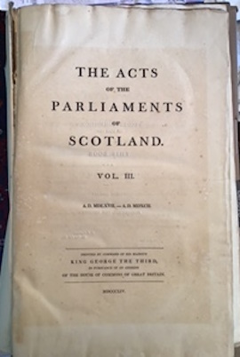 The acts of the Parliaments of Scotland,MDLXVII (1567)- MCXCII (1593; Vol. 3