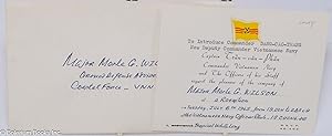 Invitation card with envelope addressed in ink holograph (to Wilson at "Coastal Force - VNN Headq...