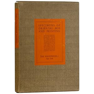 Specimens of Oriental Mss and Printing
