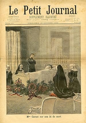 "LE PETIT JOURNAL N°413 du 16/10/1898" MORT de Mme CARNOT / LA BAGARRE DE L'AVENUE DE WAGRAM