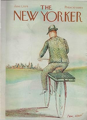 The New Yorker June 3, 1974 Paul Degen FRONT COVER ONLY