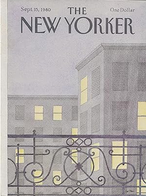 The New Yorker September 15, 1980 Pierre Le-Tan FRONT COVER ONLY