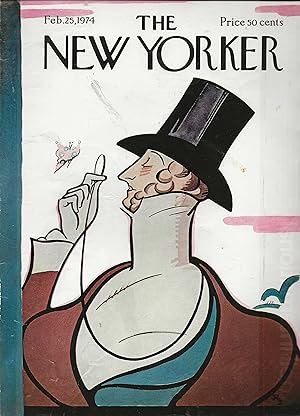 The New Yorker February 25, 1974 Rea Irvin FRONT COVER ONLY