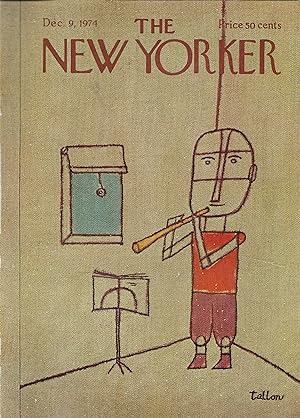 The New Yorker December 9, 1974 Robert Tallon FRONT COVER ONLY