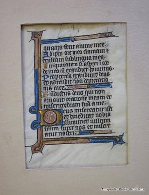 Einzelblatt aus einem Livre d'heures (Stundenbuch). Lateinische Handschrift auf Pergament, vermut...