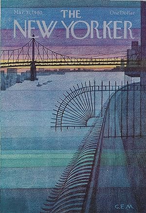 The New Yorker March 31, 1980 Charles Martin FRONT COVER ONLY