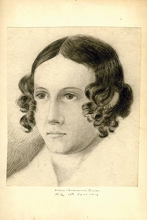 Head of a Woman with Curls Along Cheeks