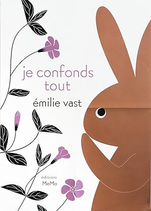 2022 French Advertising poster, Je Confonds Tout by Émilie Vast (bunny with purple flower)
