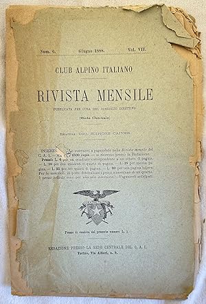 CLUB ALPINO ITALIANO NUM. 6 GIUGNO 1888 VOL. VII,