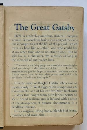 The Great Gatsby (With Partial Original Dustjacket)