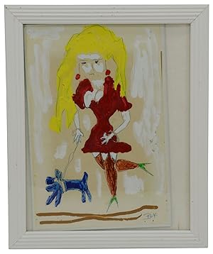 Alternate cover for Women; Original painting by Charles Bukowski