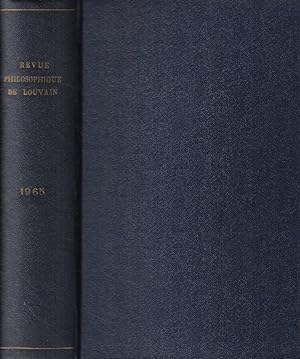 Revue philosophique de Louvain Tomo 63 Anno 1965