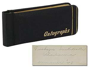 Autograph album belonging to Hertha A. Priest, a house mother at Tuskegee Institute's White Hall ...