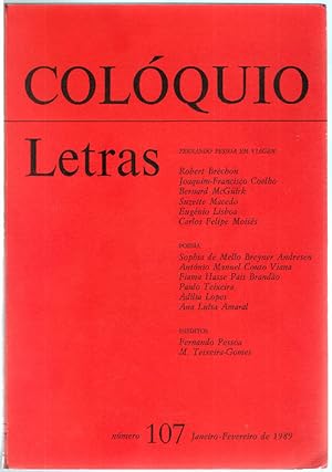 Revista Colóquio/Letras 107 jan - mar 1989. Fernando Pessoa em viagem